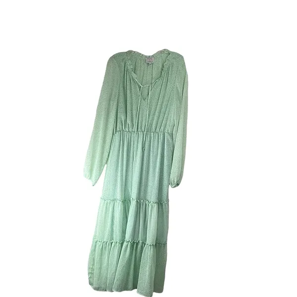 Koko + Mason Tiered Midi Dress Sold Out Online Women‎ Large - Image 2