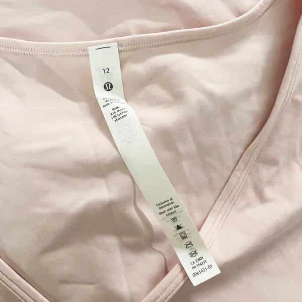 Lululemon Women's Nulu Cropped Slim Yoga Short Sleeve Tee Shirt Pink Mist 12 - Image 2