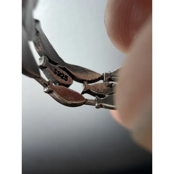 Fish Ring Sterling Silver Sz 7‎ Adjustable - Image 5