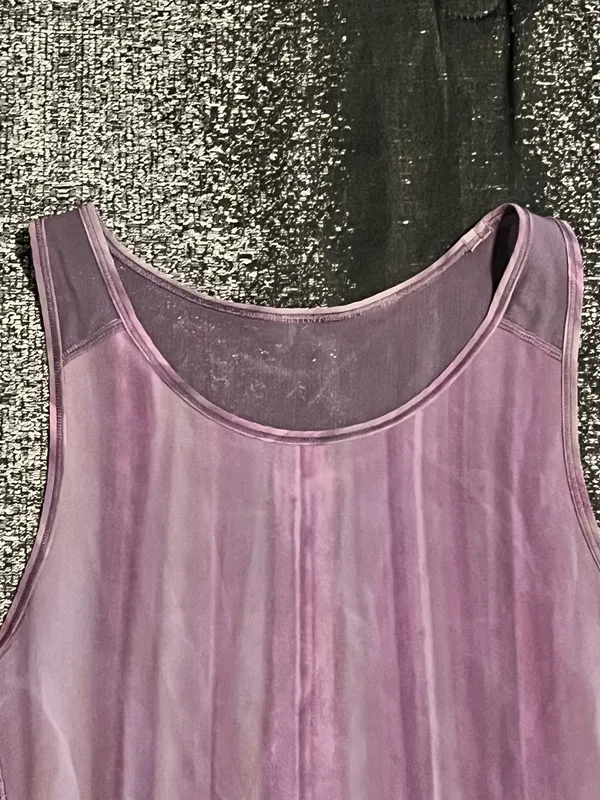 Womens sz4 Lululemon Sculpt Tank II– Brushed Spray Dye White Purple Ink - Image 3