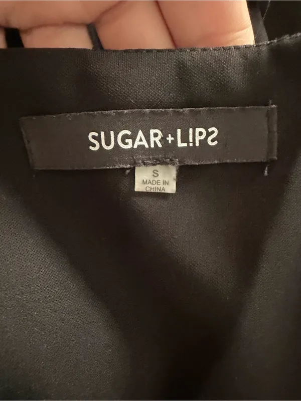 Sugarlips Off-Shoulder Flutter Strap Top Black - Image 3
