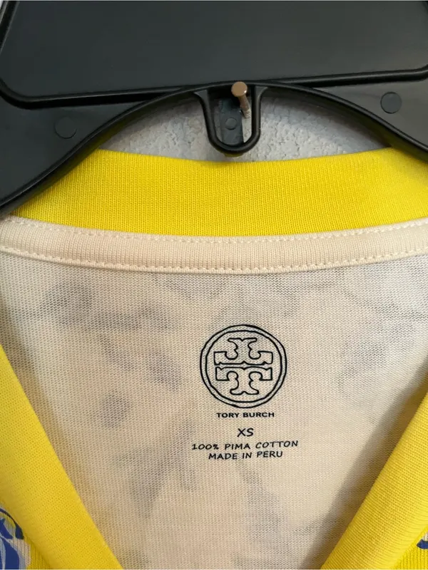 Tory Burch Yellow and Blue Floral Baroque Mini‎ Dress - Image 4