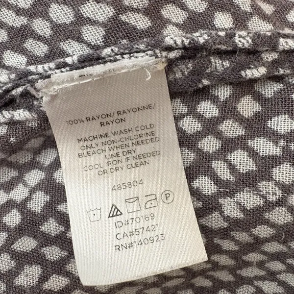 LOFT Grey Geo Print Open Front Lightweight Flowy Kimono Top Size M/L Womens - Image 7