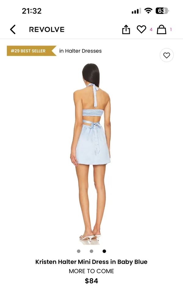 Kristen Halter Mini Dress Revolve - Image 3