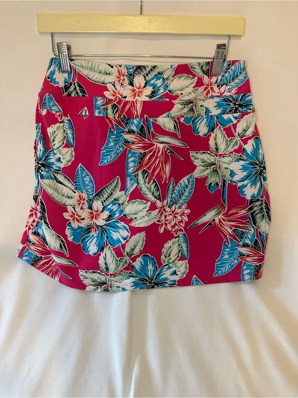 Tommy Bahama Tropical Print Skort Size S Pink Blue Golf Tennis Pickleball - Image 2