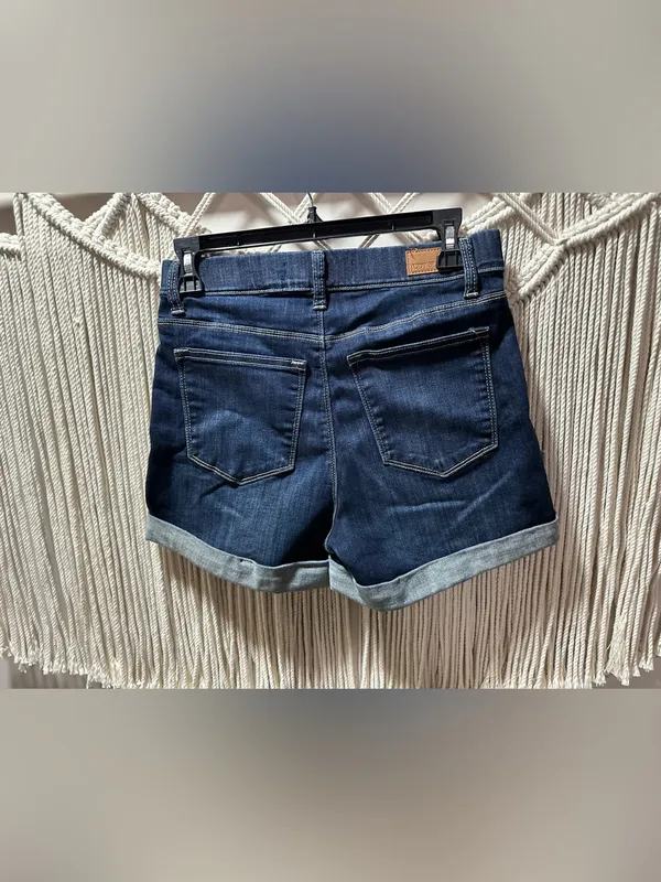 Judy Blue Dark Indigo Cuffed Denim Shorts - Image 2