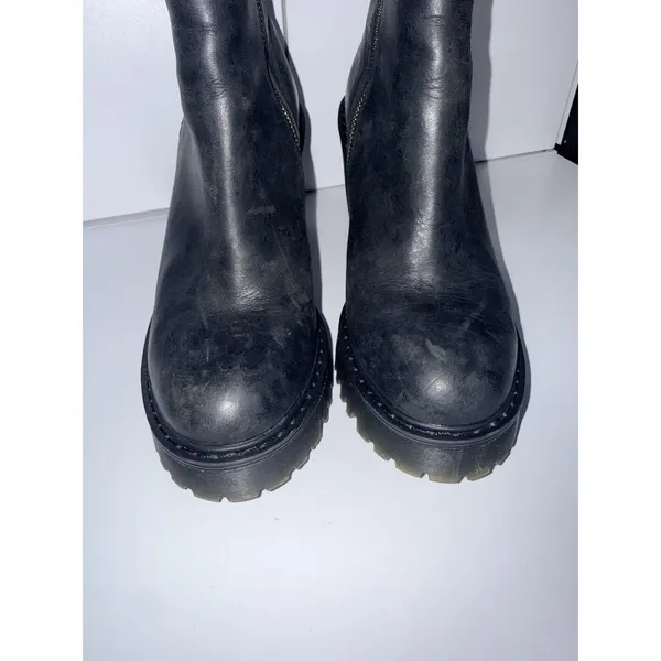 Dr. Martens Chelsea Boots Womens Size 8 Magdalena Black Leather Ankle Zip Heeled - Image 10