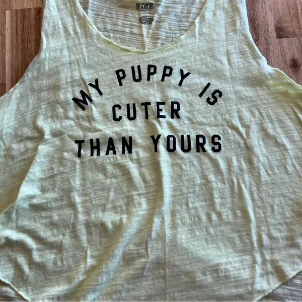 PINK Victoria’s Secret “My Puppy Is Cuter Than Yours” Sleep Tank Top - Image 2