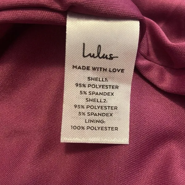 Lulus Perfect Duo Coral Red and Purple Color Block Bodycon Mini Dress Size Large - Image 6