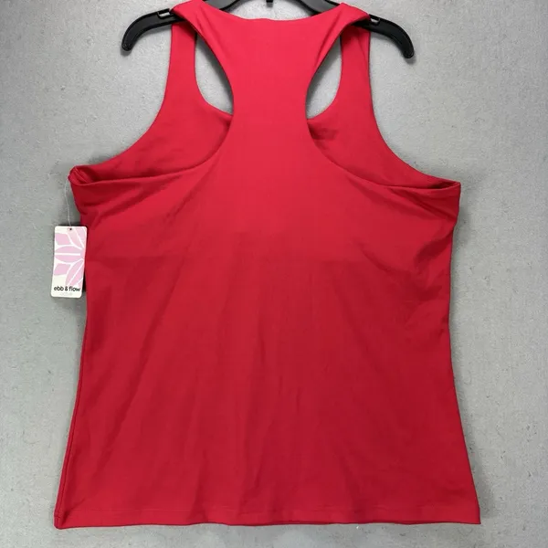 NWT Ebb & Flow Red Bra Top Racerback Tank Sz XL Activewear Athleisure Workout - Image 2