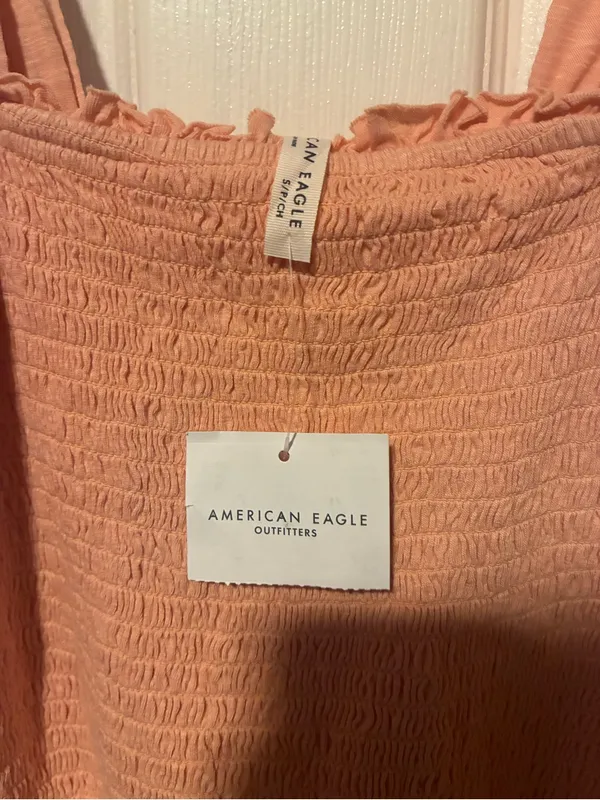 American Eagle Outfitters Smocked Ruffle Mini Dress in - Image 3
