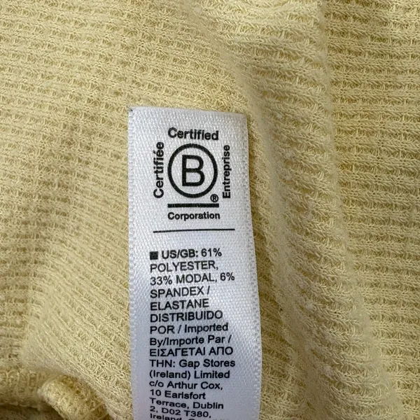 Athleta Wind Down Sleep Cami Waffle Knit Loungewear Butter Yellow Size Large‎ - Image 4