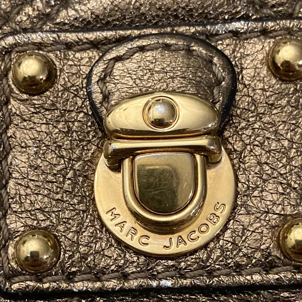 Marc‎ Jacobs Quilted Metallic Bronze Leather Zip Around Continental Wallet - Image 4