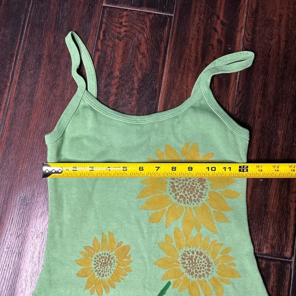 Spaghetti strap mini dress flower hand painted design casual bohemian - Image 3