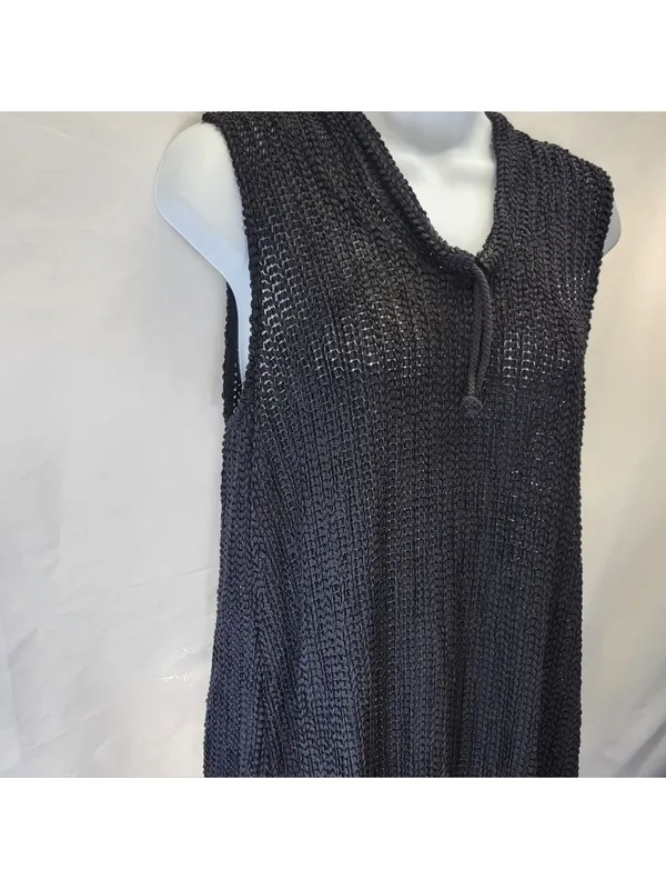 Rendezvous Black Knit Swim Coverup Size Small - Image 3