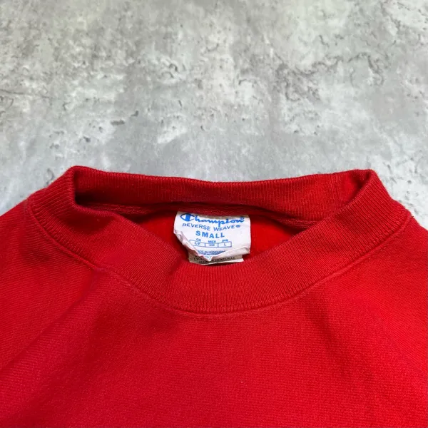 Vintage Reverse Weave Champion Everyday Red and Black Crewneck Sweatshirt - Image 4