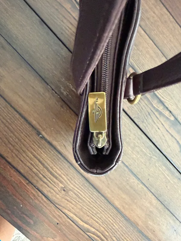 Vintage Dockers Brown Leather Bag Classic Structured Tote - Image 6