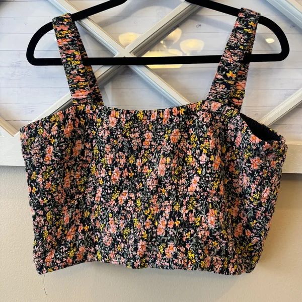 American Eagle Floral Halter Top Womens Extra Large‎ XL Sleeveless - Image 2
