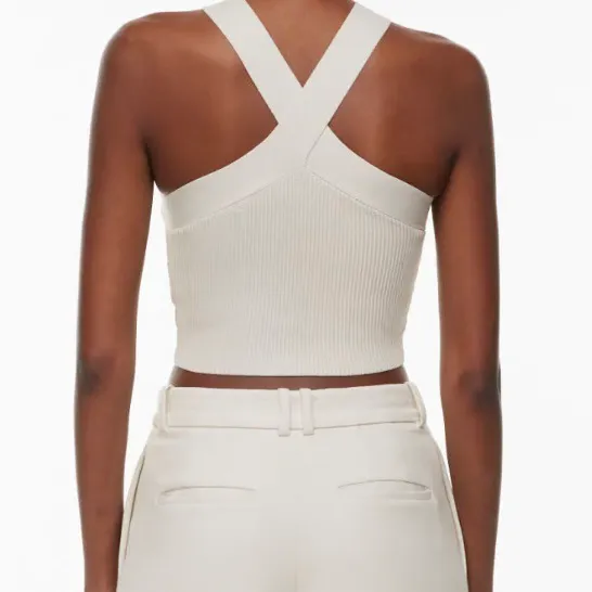 Aritzia Babaton Sculpt Knit Criss Cross Cropped Tank - Image 11