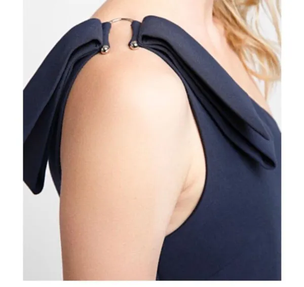 Elliatt Ophelia One Shoulder Dress Size Small Navy Pockets Special Occasion - Image 3