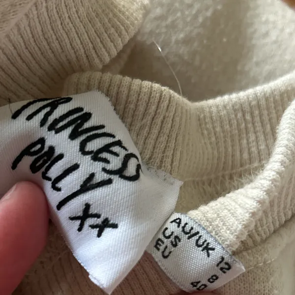 Princess Polly Crewneck Sweatshirt Oversized Cream - Image 3