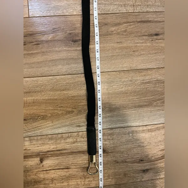 Sophisticated Black Belt with Gold Buckle - Image 4