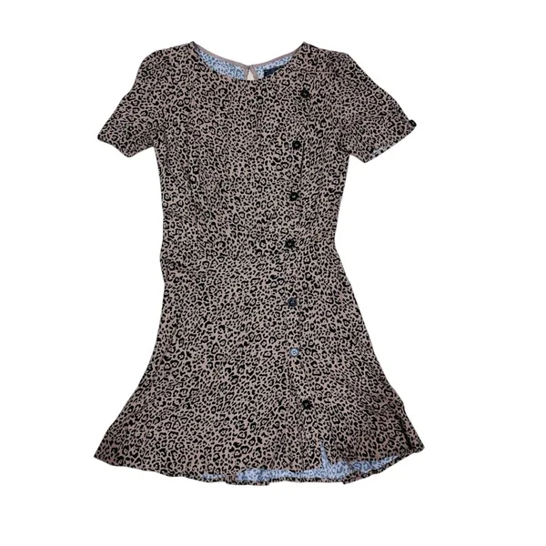 Reformation Katie leopard print mini dress EUC - Image 7