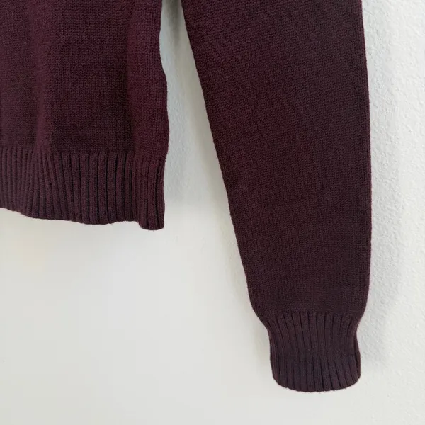 Edikted burgundy off the shoulder sweater - Image 3