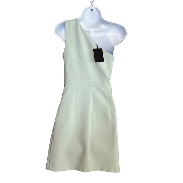 Michael Costello Blue One Shoulder Mini Dress SMALL Bodycon Cocktail $188 NEW - Image 6