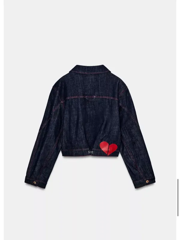 Zara shoulder pad denim jacket. XS - Image 11