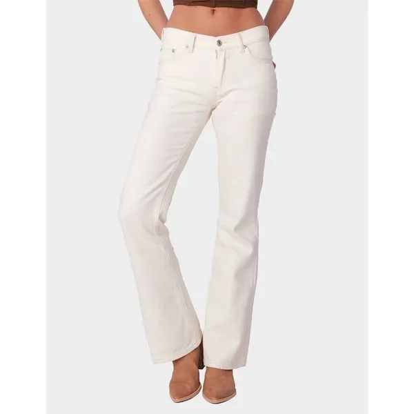 ✨EDIKTED Jayda Low Rise Beige Sz Medium Jeans✨ - Image 2