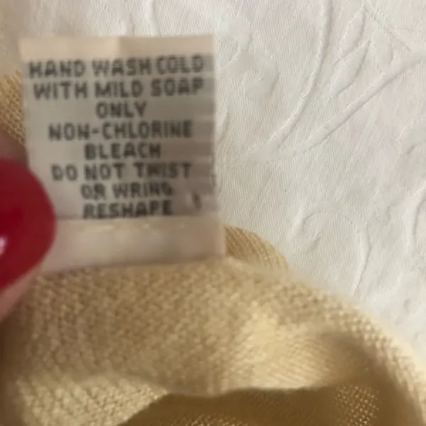 Anthropologie Moth Pale Yellow Vneck Plunge Knotted Pullover Top L - Image 4