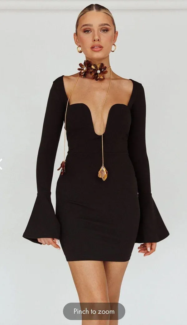 Saints + Secrets Maris Flared Cuff Mini Dress - Image 2