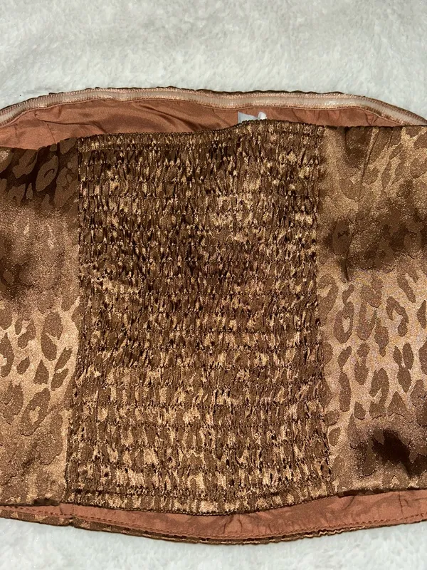 Princess Polly Feldman Beige/Brown Leopard Print Silky Top - Image 10