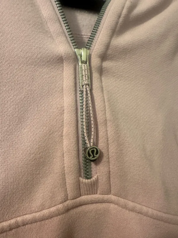 Pink Lululemon Scuba Hoodie Cropped - Image 3
