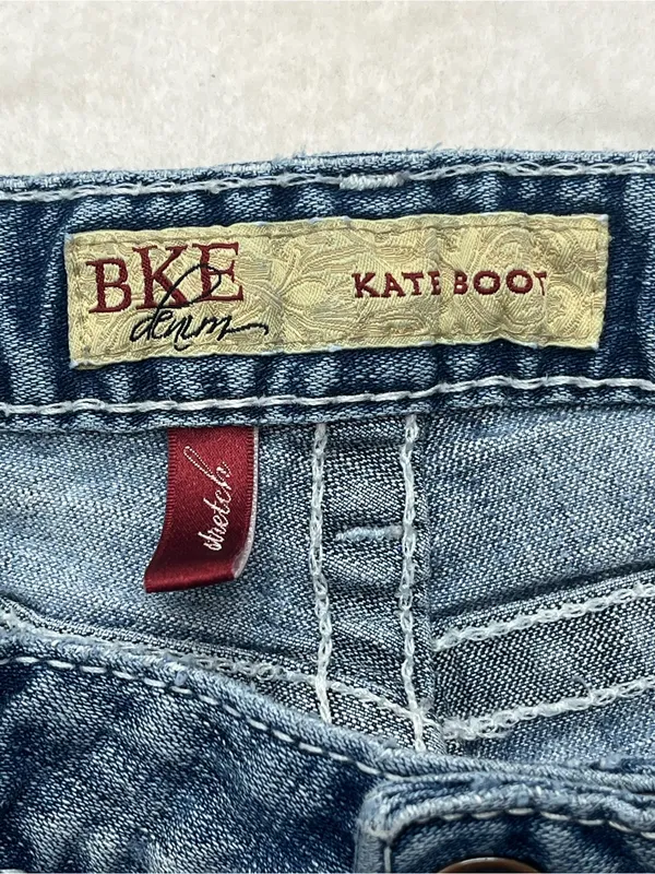 BKE Kate Boot Womens Medium Wash Stretch Bootcut Distressed Denim Jeans 30x33.5 - Image 10
