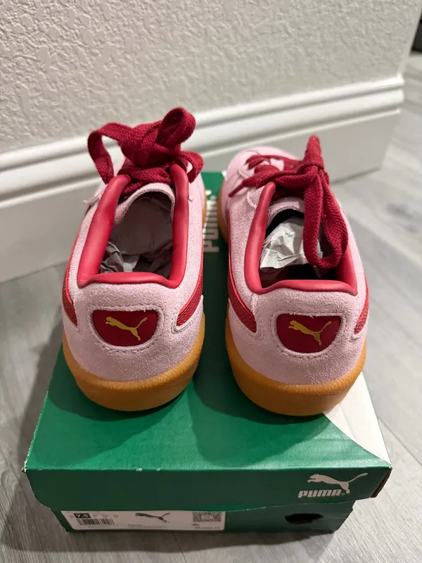 Puma Palermo Rose Mauve Dark Crimson Pink Suede Sneakers - Image 3