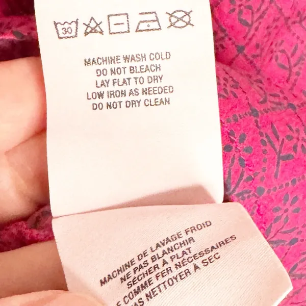 Anthropologie Maeve Pink Blue Balloon Sleeve Top Sz L - Image 6