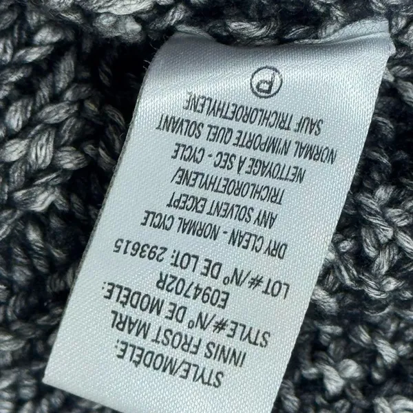 Theory Women's Cotton Wool Blend Cable‎ Knit Crewneck Chunky Sweater Charcoal Sm - Image 9