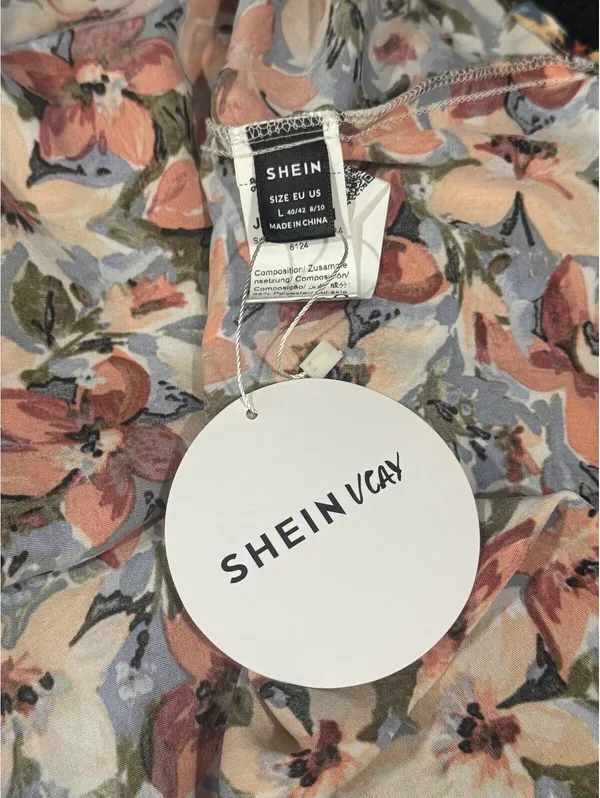 SHEIN VCAY Sexy Floral Print Spaghetti Strap Dress - Size L - Image 5