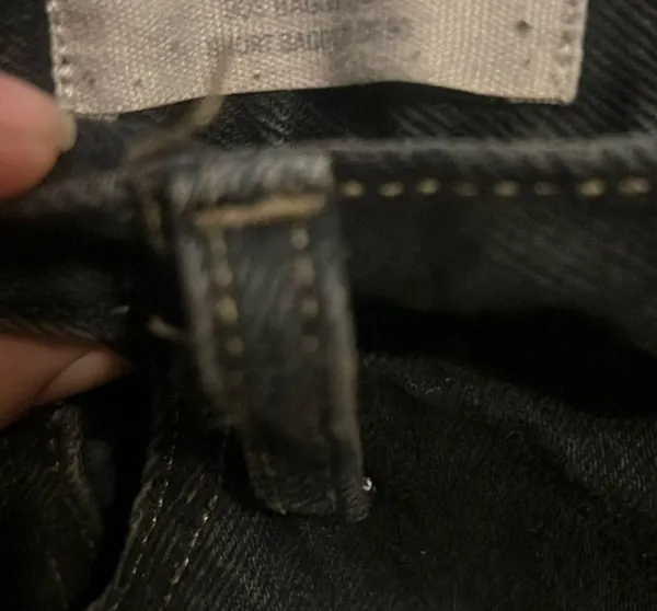 Mid Rise 90’s Baggy Shorts Black Denim Cutoff Shorts - Image 8