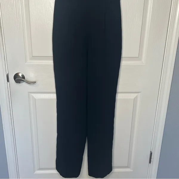 Anthropologie The Essential Slim Jumpsuit Black Spaghetti Strap Sz 0 - Image 5