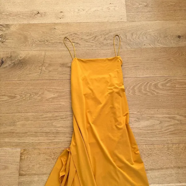Zara - Sleeveless Layered Maxi Dress in Yellow - Image 2