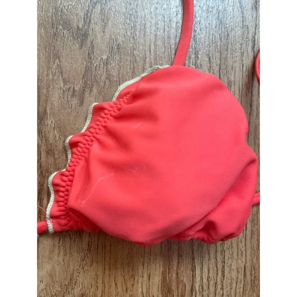 Bettinis‎ women's coral bikini swim suit top- small - Image 6