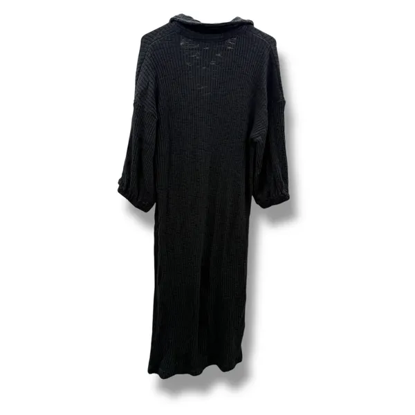 Free People Pacific Dress‎ Women's Large Black Gauze Midi Casual Relaxed Boho - Image 2