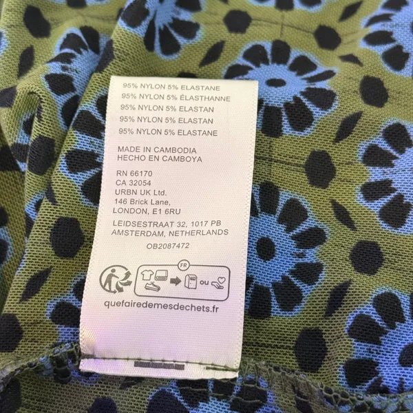 Free People Briella Ruched Midi Dress Size M Green Mesh Floral Split Bodycon - Image 11