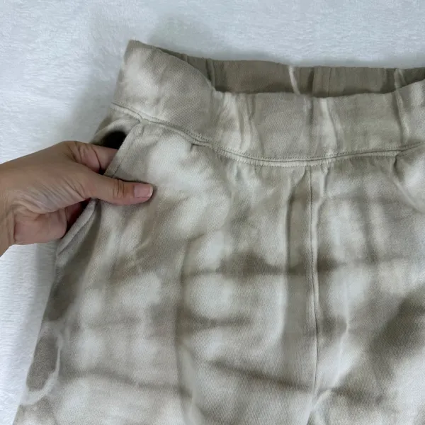 Z Supply Tie Dye Joggers Tan White‎ Elastic Waist Sweatpants ZP211260S Small - Image 7