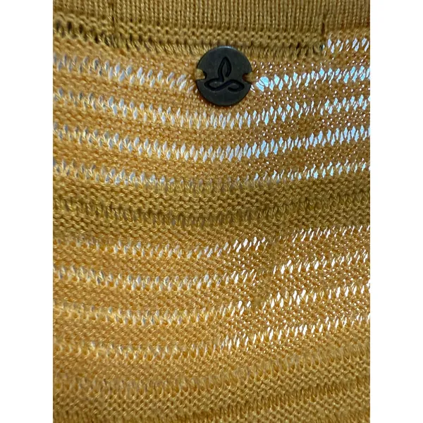 Prana Ochre Yellow Textured Knit Dolman Sleeve Sweater sz‎ S - Image 8