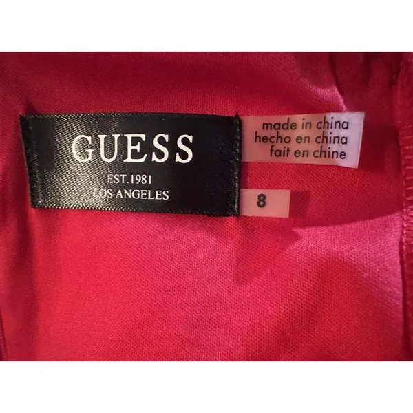 Guess Women True Red Laila Dress Size 8 Cross Back New With Tags Stretch 88.00 - Image 9