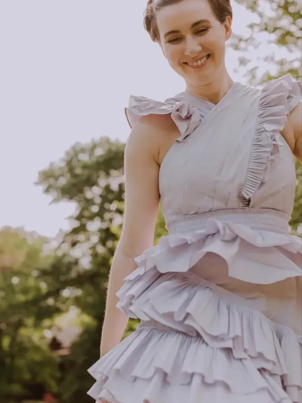 Ulla Johnson Aurore Ruffle Tiered Midi Dress Lavender Size 6 NWT - Image 11